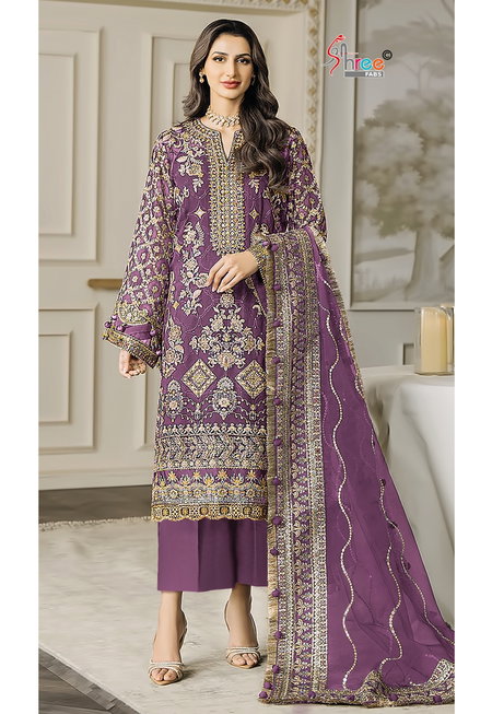 Sf 5557 By Shree Chiffon Embroidery Wholesale Pakistani Plazzo Suits In India

